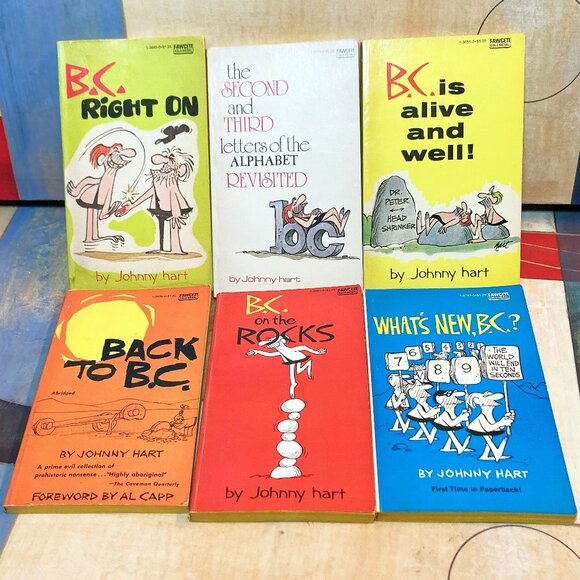 (6) VINTAGE B.C. PAPERBACK BOOKS BY JOHNNY HART - FAWCETT GOLD MEDAL - BOOK LOT - Picture 1 of 12
